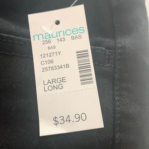 Black jeggings size large long